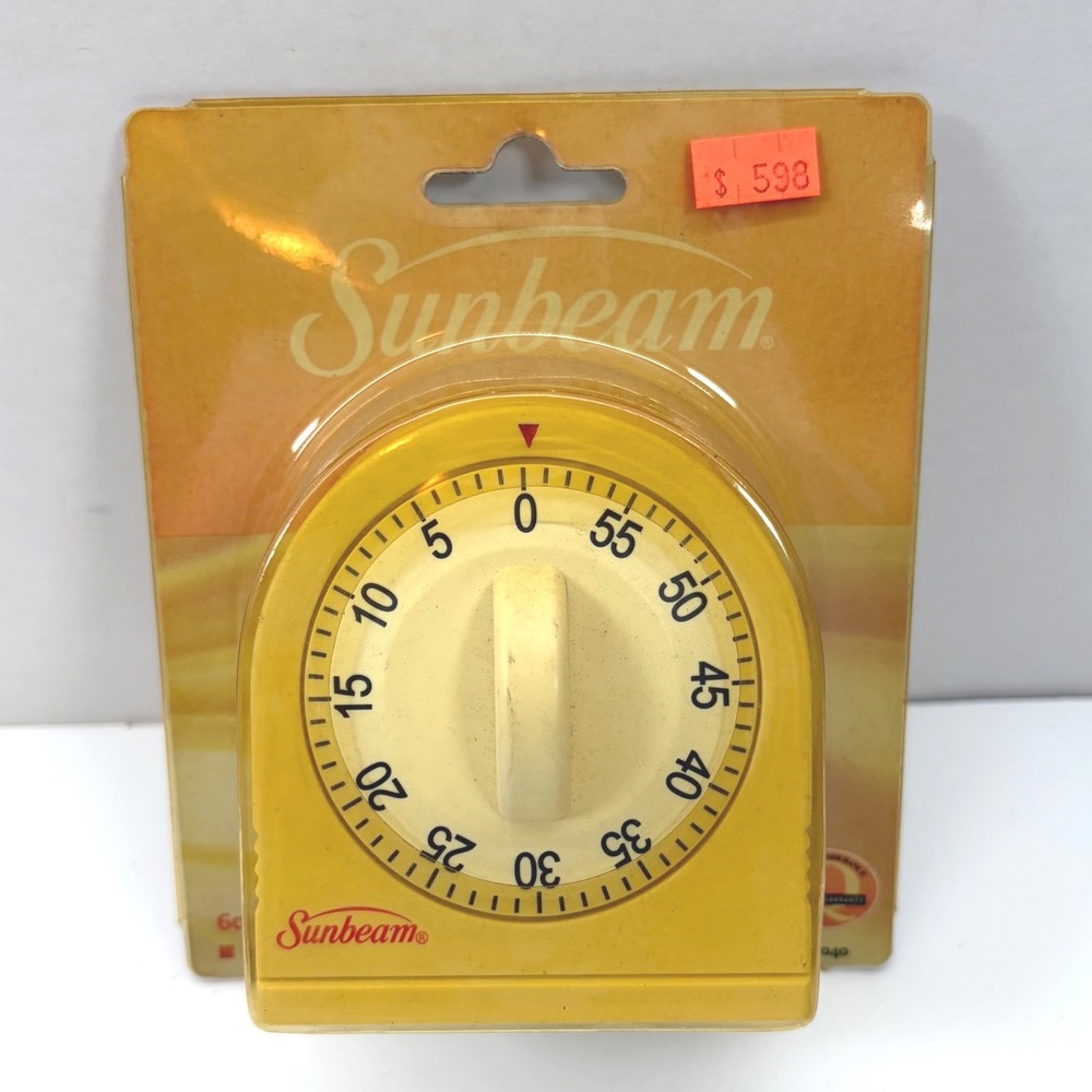 Sunbeam 60-Minute Kitchen Timer Vintage 2006 Retro 61040 New NIP